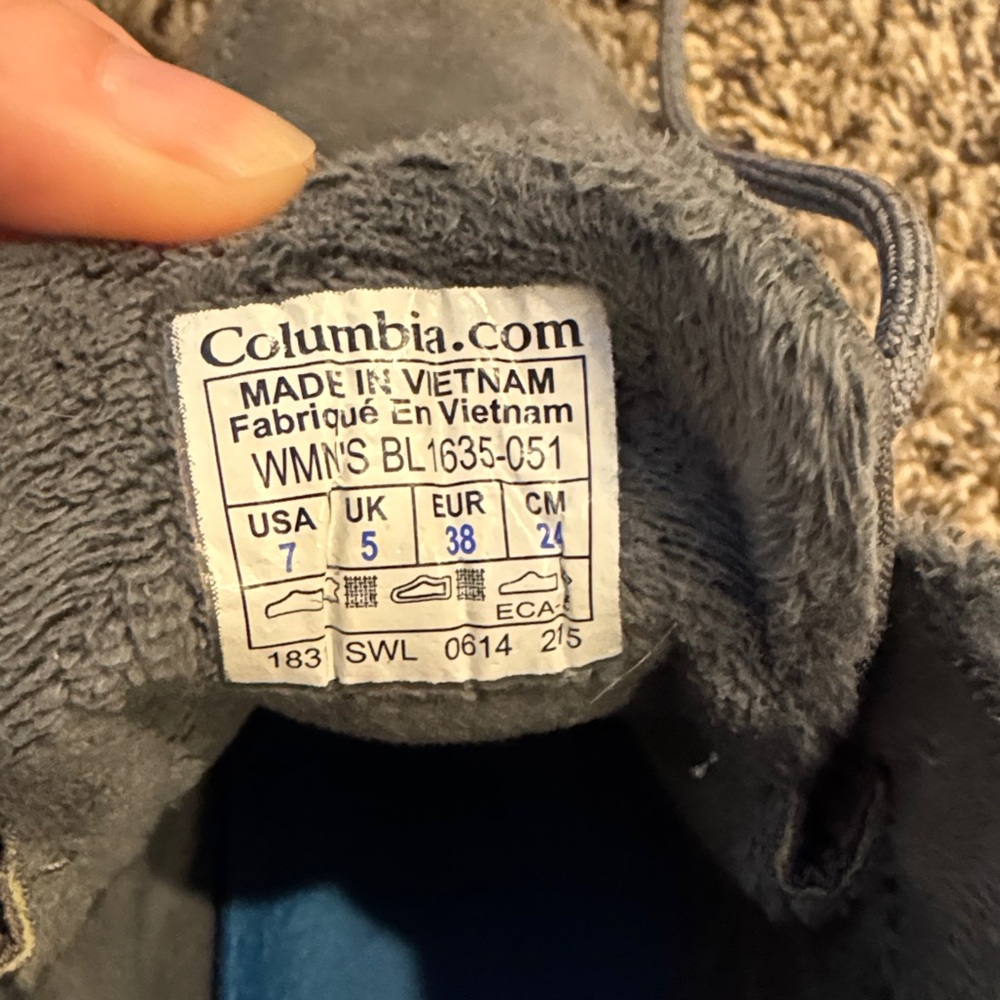 Columbia Women's Black and Blue Outdoor Boots - Picture 5 of 6